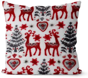 Domarex Obliečka na vankúš SCANDI RED DEER 40 x 40 cm Vianočný sob