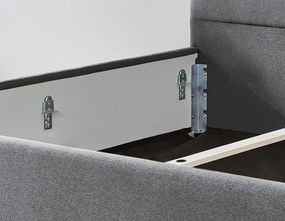 Posteľ Domango 180x200 cm, stredne šedá látka