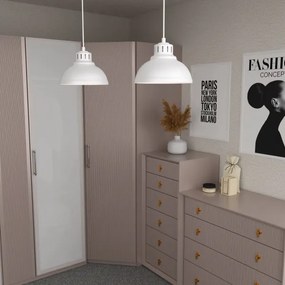 Luster na lanku SVEN 2xE27/15W/230V biela