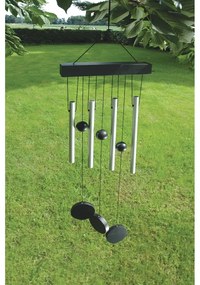 Závesná zvonkohra v striebornej farbe Esschert Design, 58 cm