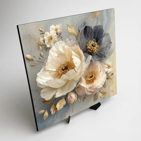 DUBLEZ | Drevený obraz kvetov - Pivonky