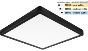 Top Light-LED Stropné svietidlo REVIT LED/24W/230V 3000/4000/6500K 30x30 cm čierna