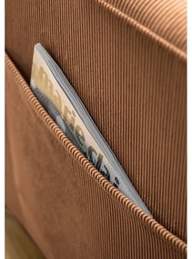 Oranžovohnedé menčestrové kreslo Lofty Lilly – Miuform