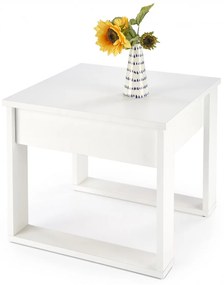 Odkládací stolek NEA SQUARE 60 cm bílý