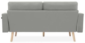 Sivá 3miestna pohovka MANDI VELVET