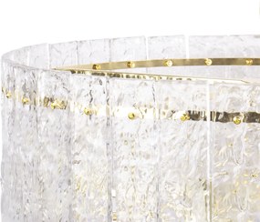 Toolight Toolight, sklenené závesné svietidlo 60cm, 8xE14, APP1779-CP, zlatá, OSW-03629