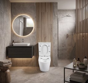 Erga Siena, WC kombi misa 620x365x820 mm, Rimless + toaletné sedadlo, biela lesklá, ERG-V03-SIENA-RIM-WH