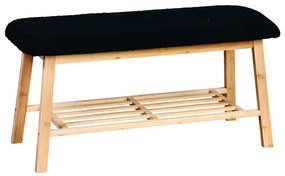 Kesper 58305 Lavica s čalúneným sedákom bambus, 90 x 34 x 45 cm