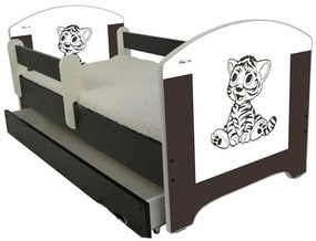Raj posteli Detská posteľ  "hnedý tiger" wenge