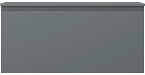 Mexen Orio, kúpeľňová skrinka 100 cm s hornou časťou, 1 zásuvka, grafitová matná, 91A10-10047-1-BFC66
