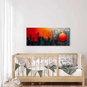 Obraz - Abstraktná maľba mesta (120x50 cm)