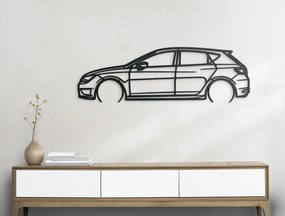 drevko Nálepka auta na stenu Seat Leon TSI Rozmer obrazu: 27,5 x 86 cm, Farba dekorácie: Čierna