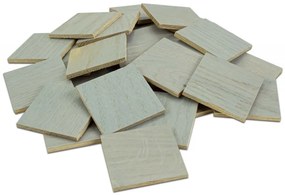DUB SIVÝ 50, jednotlivé kusy 50 x 50 mm (0,0025 m²) nebo samolepiaci panel - drevena mozaika 3D Broušený - olejovaný 4 mm