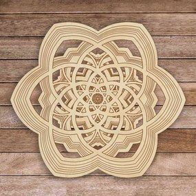 Drevená mandala Harmónia z viacerých vrstiev až 90 x 100 cm: 45 x 40 cm 4214-69702 PR0456
