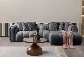 Rohová sedačka Nline (sivá) (P). Akcia -18%. Vlastná spoľahlivá doprava až k Vám domov. 1145305