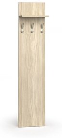 Vešiaková stena PRIMO WOOD, 3 háčiky, polica, dub prírodný