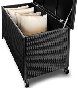 InternetovaZahrada Úložný box s kolieskami 400 L - čierny
