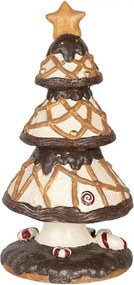 Hnedá dekorácia stromček s cukrovinkami Christmas Tree - Ø 22*43 cm
