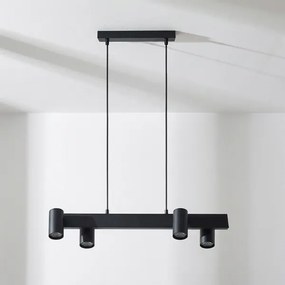 BRILAGI - LED RGBW stmievateľný luster na lanku SELE 4xGU10/6,5W/230V čierny