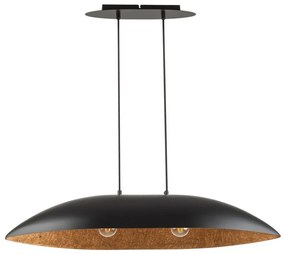 Luster na lanku GONDOLA 2xE27/60W/230V čierna/medená