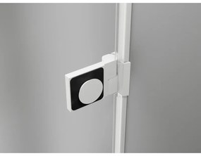 Mexen Lunar-B Duo, výklopný sprchový kút 100 x 100 cm, 8mm číre sklo, biely profil, 832-100L-100P-20-00