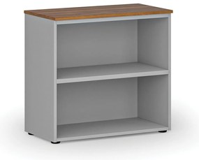 Kancelársky regál PRIMO GRAY, 800 x 420 x 740 mm, sivá/orech