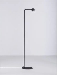 LED čierna stojaca lampa Sfera