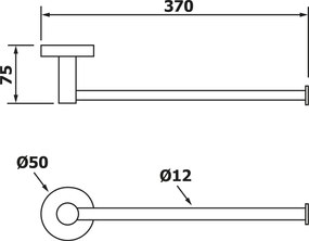 Aqualine SAMBA držiak toaletného papiera rezervný, chróm SB118