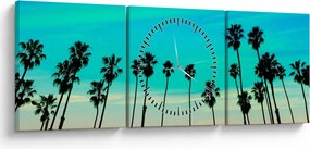 Obraz - Kalifornia (s hodinami) (90x30 cm)