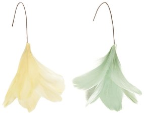 Závesné perie na drôtiku FEATHER DECOR - viac farieb