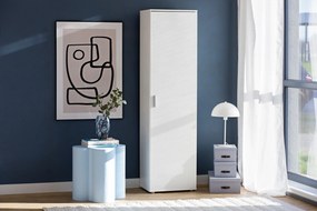Úzka šatníková policová skriňa 50 cm SAVOY - biela