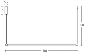 Zambelis 20119 - LED Luster na lanku LED/20W/230V čierna