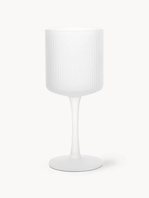 Ručne fúkané reliéfne poháre na biele víno Ripple, 2 ks