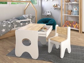 Vulpi Detská stolička so stolíkom Simply Farba: biela