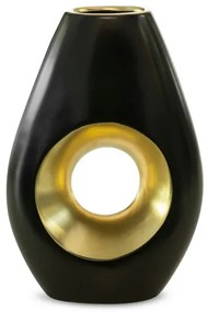 Váza MIRA 02 čierna / zlatá