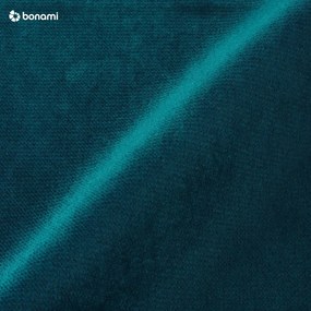 Tyrkysová zamatová rozkladacia rohová pohovka (pravý roh) Lofty Lilly – Miuform