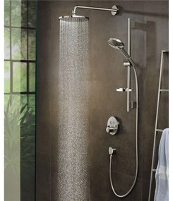 HANSGROHE Raindance S horná sprcha 1jet PowderRain, priemer 236 mm, so sprchovým ramenom 393 mm, chróm, 27607000