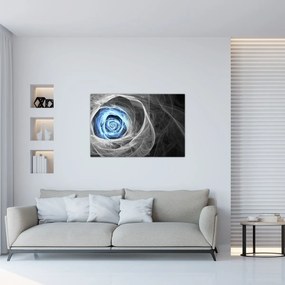 Obraz - Abstraktné ruže modrá (90x60 cm)
