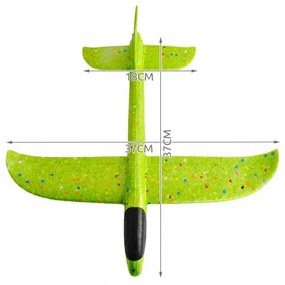 Kruzzel 9137 Penové Hádzacie Lietadlo 37cm modré