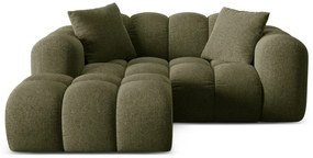 Zelená ženilková rohová pohovka (ľavý roh/s leňoškou) Treno – Cosmopolitan Design