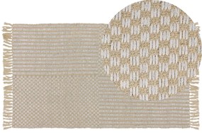 Jutový koberec 80 x 150 cm béžový ADABAG Beliani