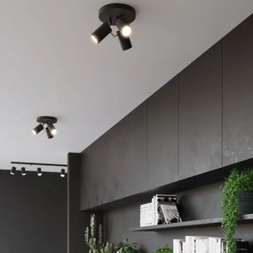 Sollux SL.1016 - Bodové svietidlo RING 3xGU10/10W/230V čierna