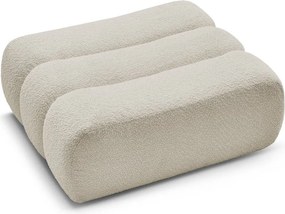 Béžová podnožka z textílie buklé Azra – Bobochic Paris