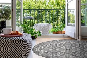 Koberec šnúrkový SIZAL LOFT 21193 BOHO slonia kosť / strieborný