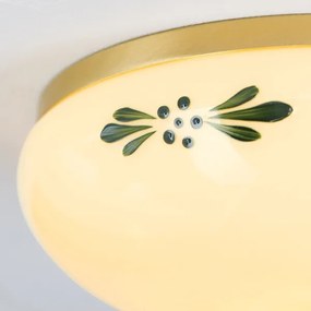 Orion DL 7-672 - Stropné svietidlo LANDHAUS 1xE27/60W/230V pr. 21 cm mosadz/béžová