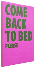 Come Back To Bed obraz ružový 40x50 cm