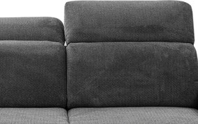 Rohová sedačka Aldon,dymovosivá štruktúrovaná látka, ľavý roh