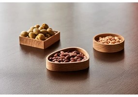 Dekoratívny drevený úložný box v prírodnej farbe 11x11x3 cm Square S – LIND DNA