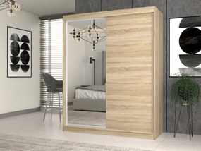 Šatní skříň se zrcadlem Iga 160 cm dub Sonoma II