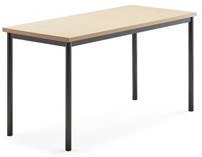 Stôl SONITUS, 1400x600x720 mm, linoleum - béžová, antracit